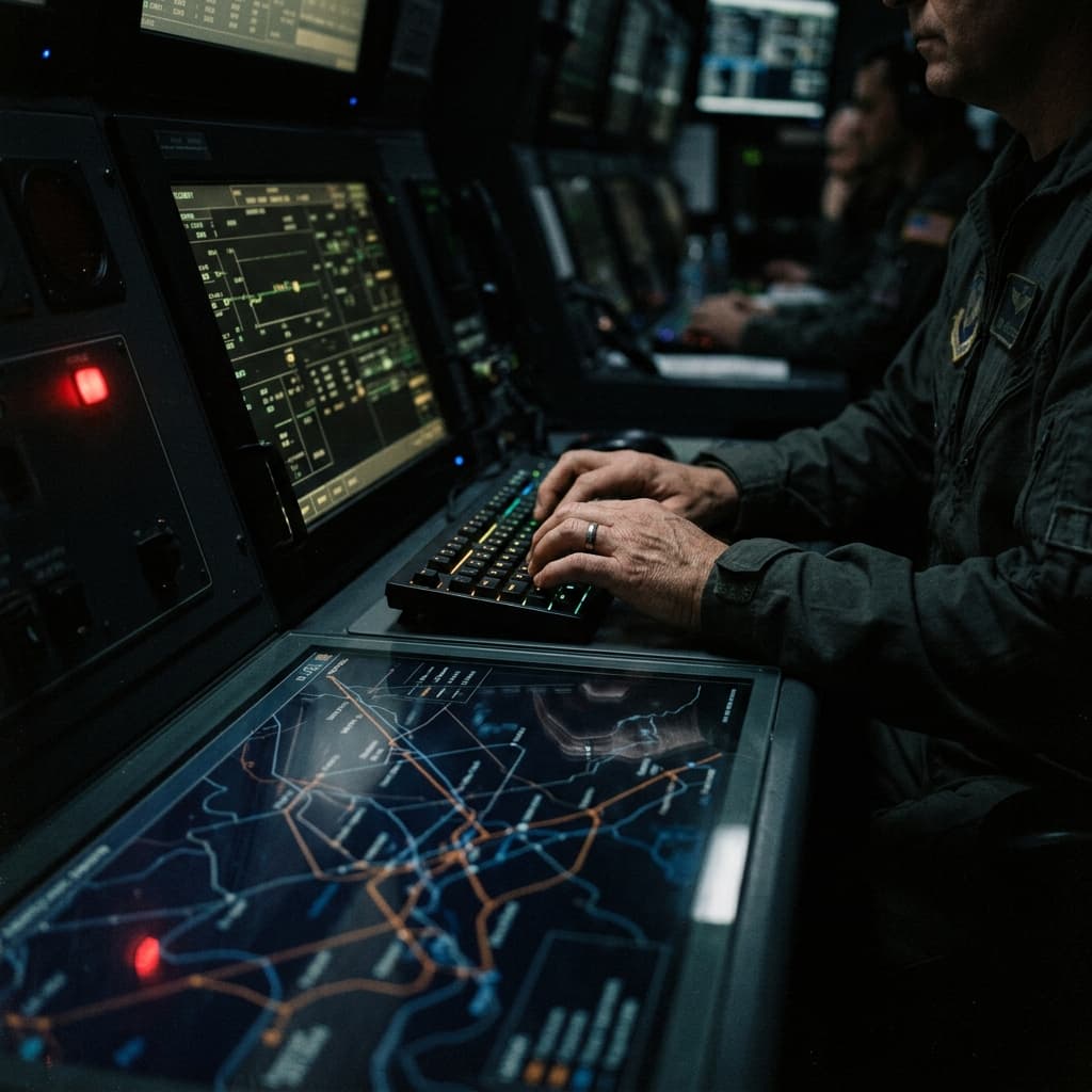 Monitored industrial fleet route showing operational assurance in action
